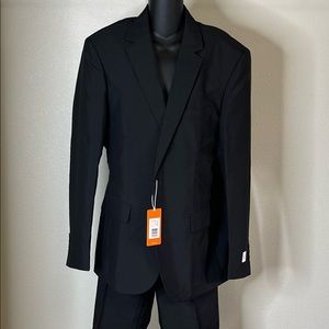 Opposuits ‘Black Knight’ Trim Two-Piece Suit, Mens, Black, Size 40
